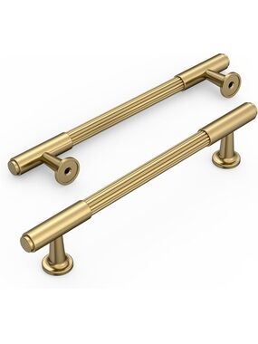 10 Pack Champagne Bronze Cabinet Drawer Pulls 5” Hole Center Heavy Solid Kitchen